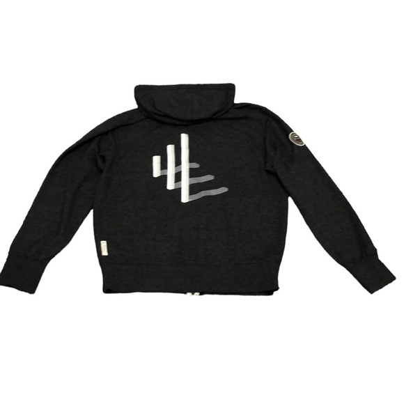 Roots Hoodie Sweatshirt Size Large Dark Gray Full Zip Up - Picture 1 of 12